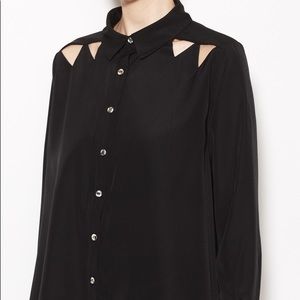 Mara Hoffman cutout button down top